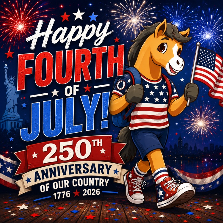 happy Fourth of July 250th anniversary of our country