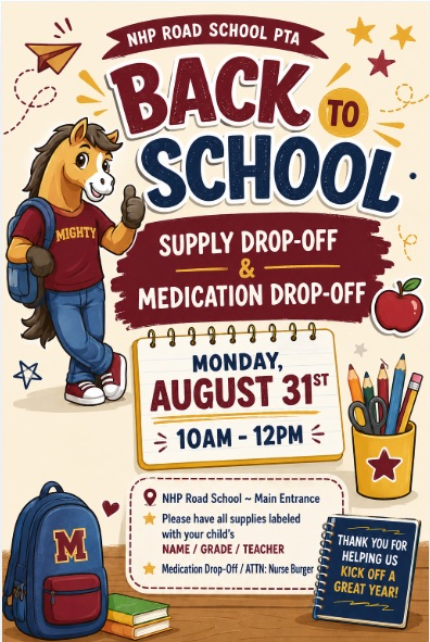 School supply drop off a medication drop off