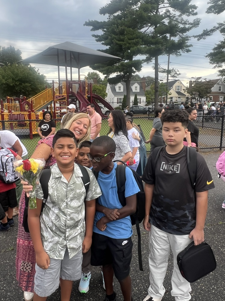 kids standing outside