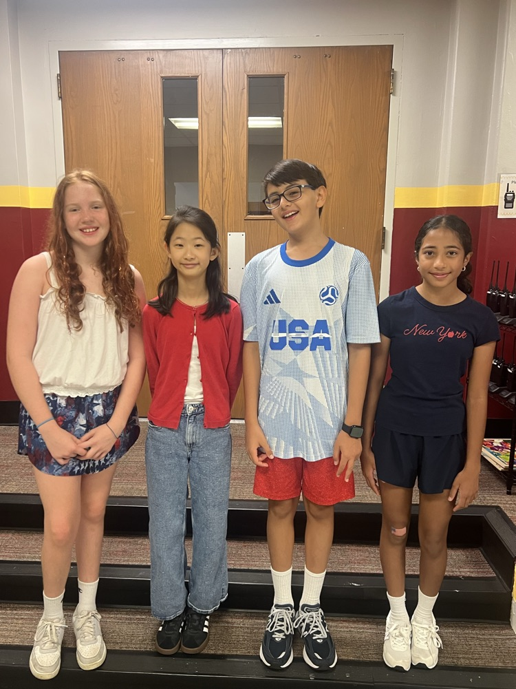 kids wearing red white and blue