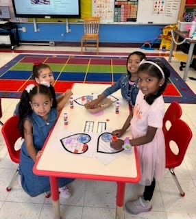 kids at a table