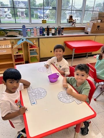 kids at a table