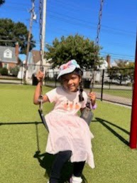 child on a swing