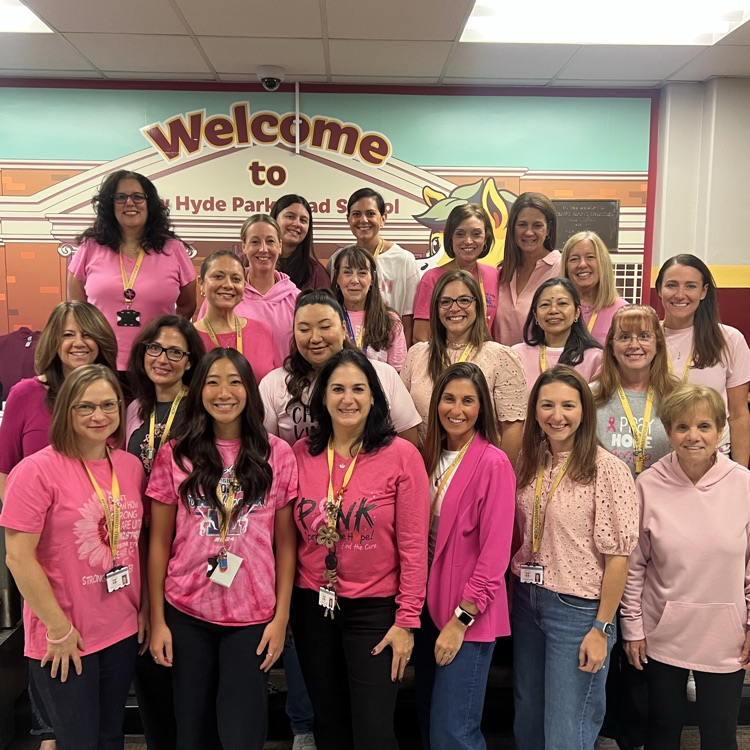 staff wearing pink