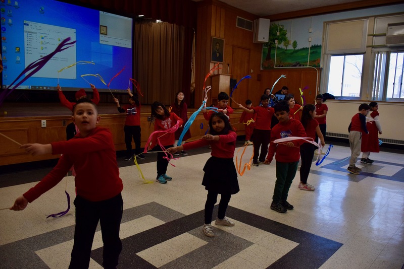 Chinese Ribbon Dancing Showcase at Manor Oaks