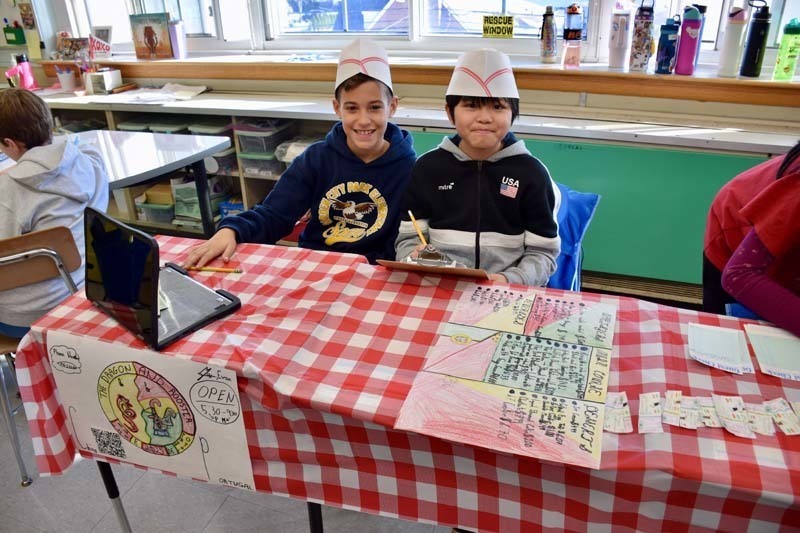 Garden City Park School’s fifth graders put their skills into action by launching their own virtual restaurant businesses, Trattoria GCP, on Dec. 3.