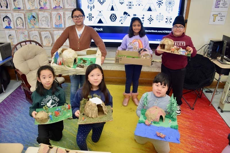 As part of their social studies unit on local Native American tribes, Hillside Grade School fourth graders participated in an interactive Project-Based Learning experience. 