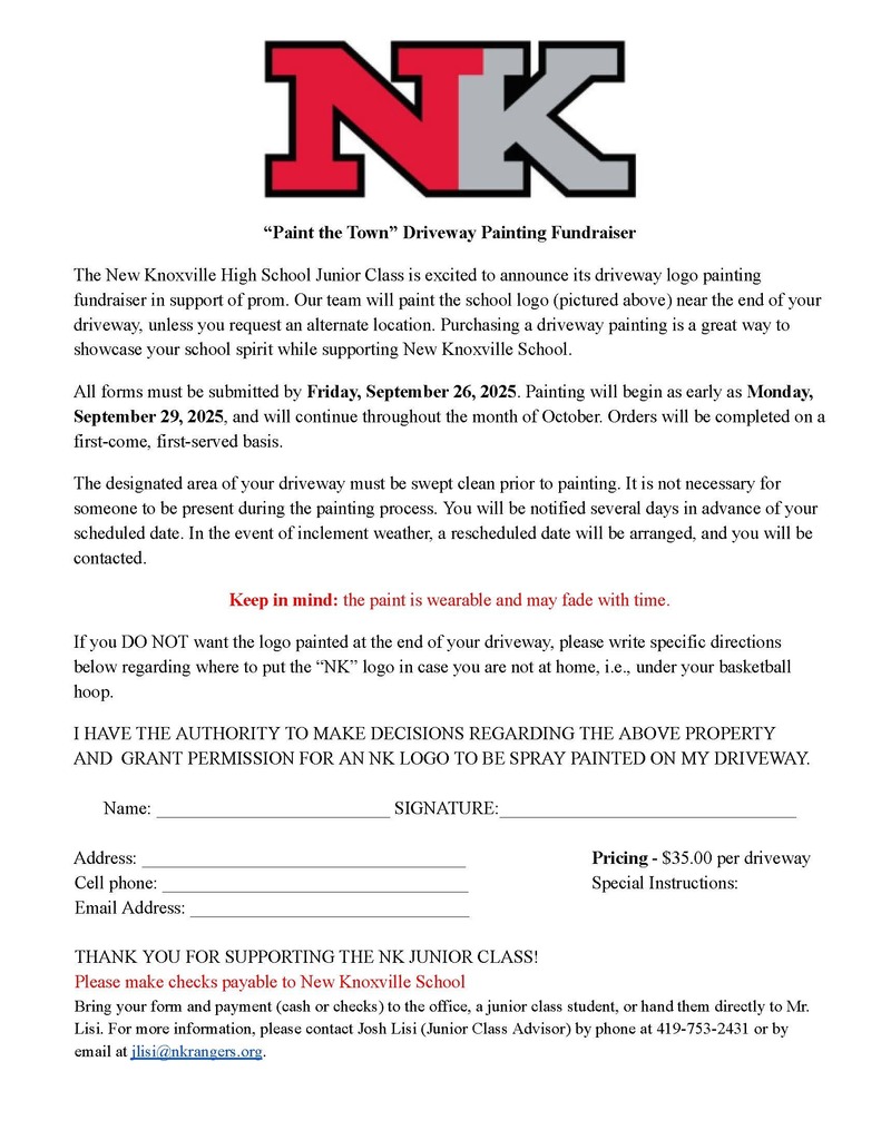 Driveway Paint Fundraiser
