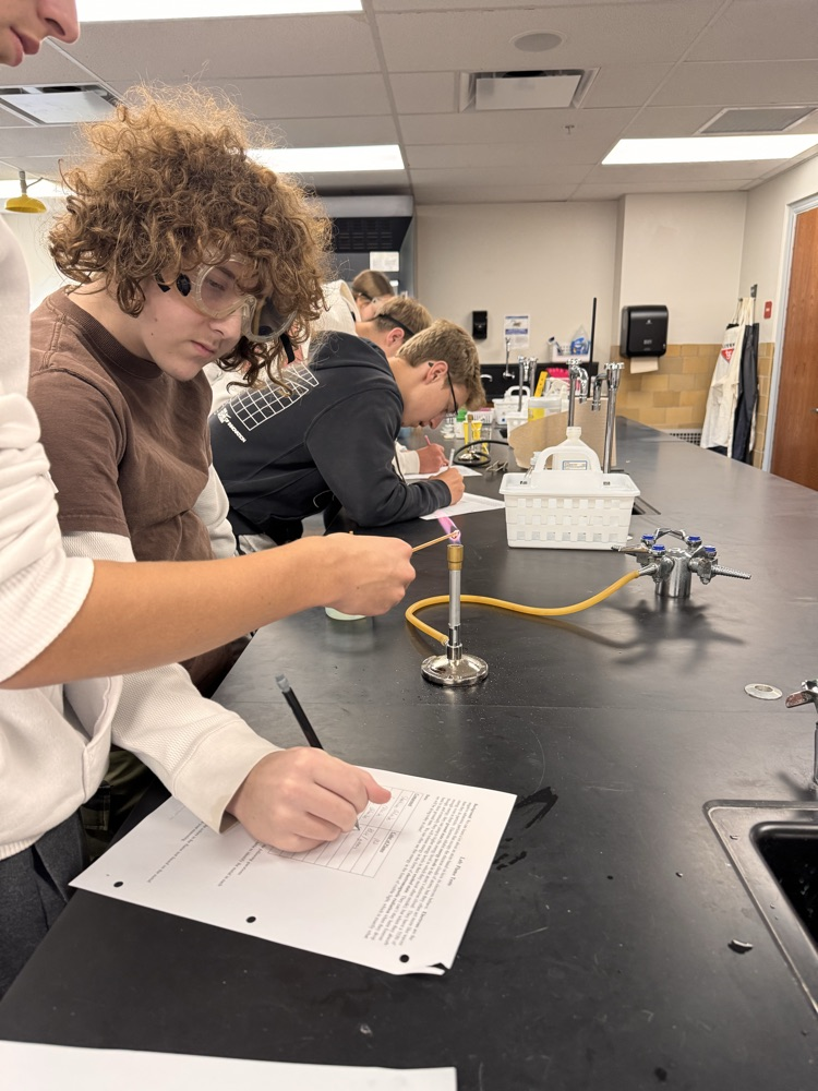 The Science of Color: Hands-on Chemistry! Using Bunsen burners for a classic flame test, our students are getting a colorful look at atomic structure and the visible part of the electromagnetic spectrum. Great work in the lab, chemists!