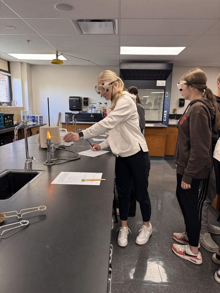 The Science of Color: Hands-on Chemistry! Using Bunsen burners for a classic flame test, our students are getting a colorful look at atomic structure and the visible part of the electromagnetic spectrum. Great work in the lab, chemists!