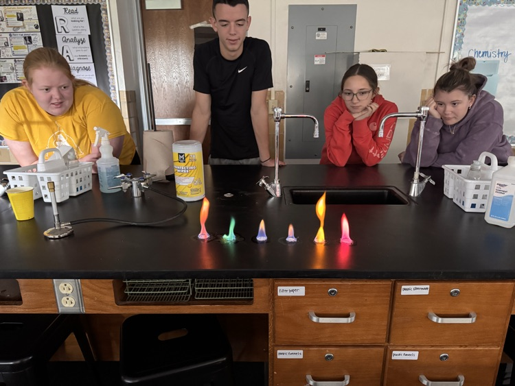 The Science of Color: Hands-on Chemistry! Using Bunsen burners for a classic flame test, our students are getting a colorful look at atomic structure and the visible part of the electromagnetic spectrum. Great work in the lab, chemists!