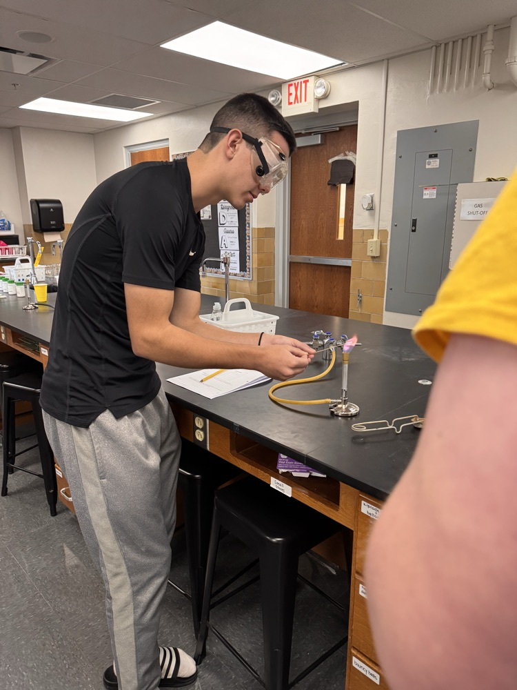 The Science of Color: Hands-on Chemistry! Using Bunsen burners for a classic flame test, our students are getting a colorful look at atomic structure and the visible part of the electromagnetic spectrum. Great work in the lab, chemists!