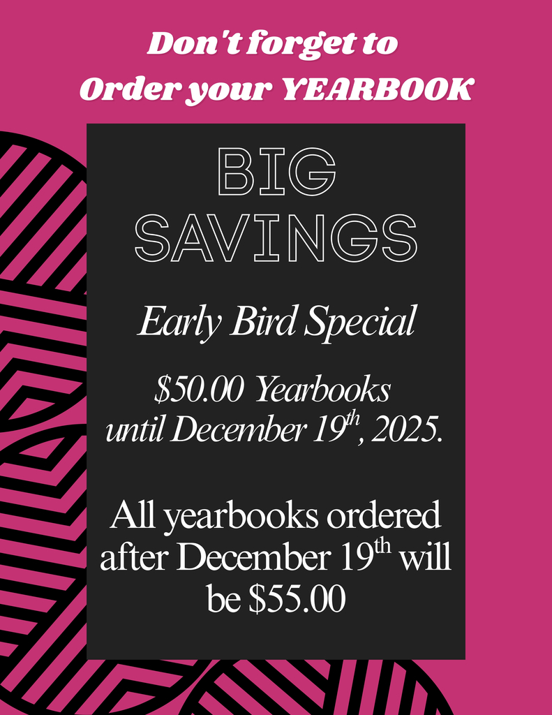Yearbook Early Bird Deadline