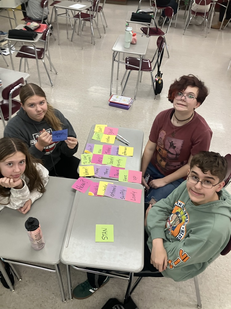 grammar stations in Mr Sailer’s 8th Grade ELA