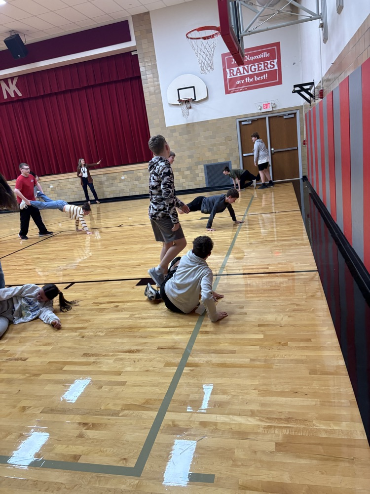 7th Graders competing in class Olympics