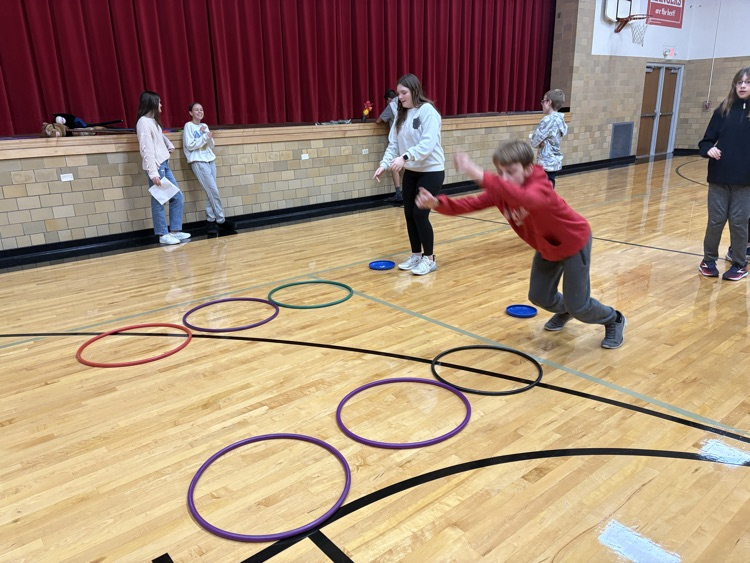 7th Graders competing in class Olympics