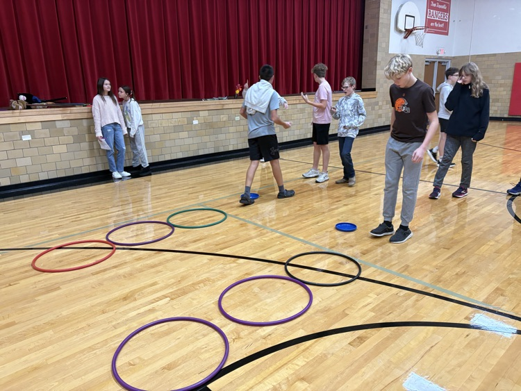 7th Graders competing in class Olympics