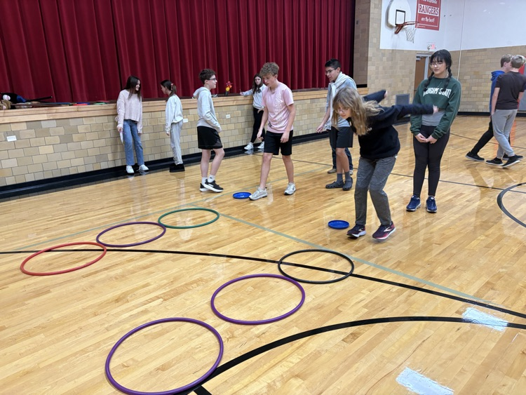 7th Graders competing in class Olympics