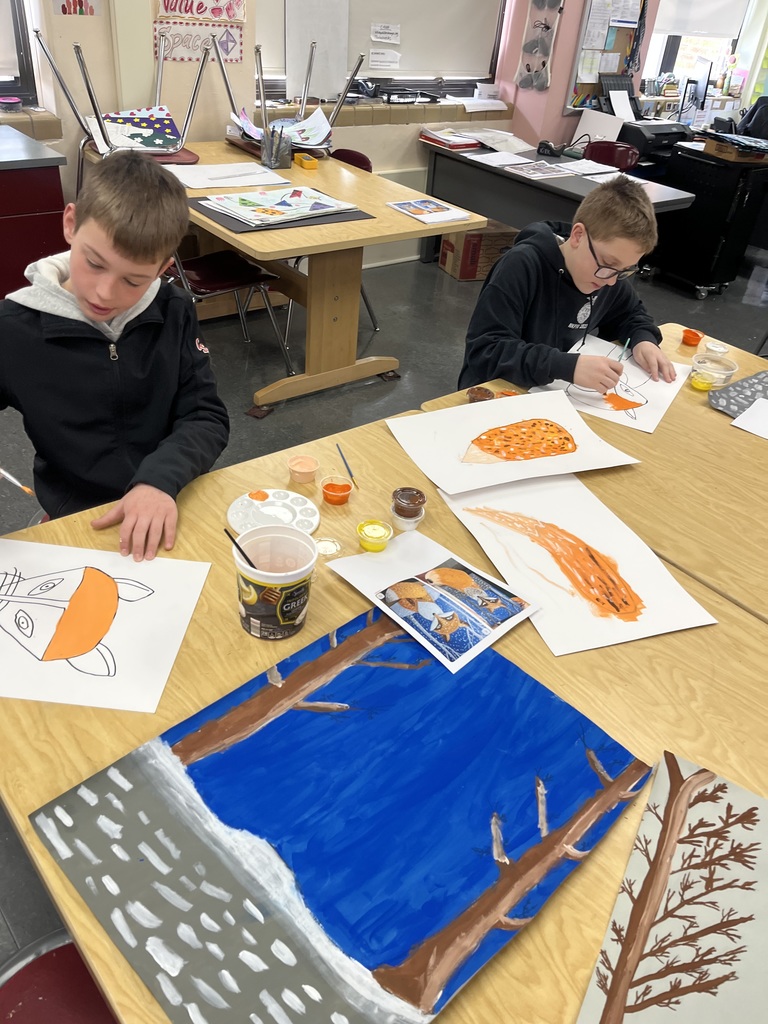 Winter scene backdrops.