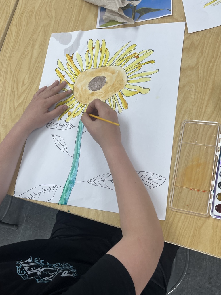 6th grade watercolor flowers