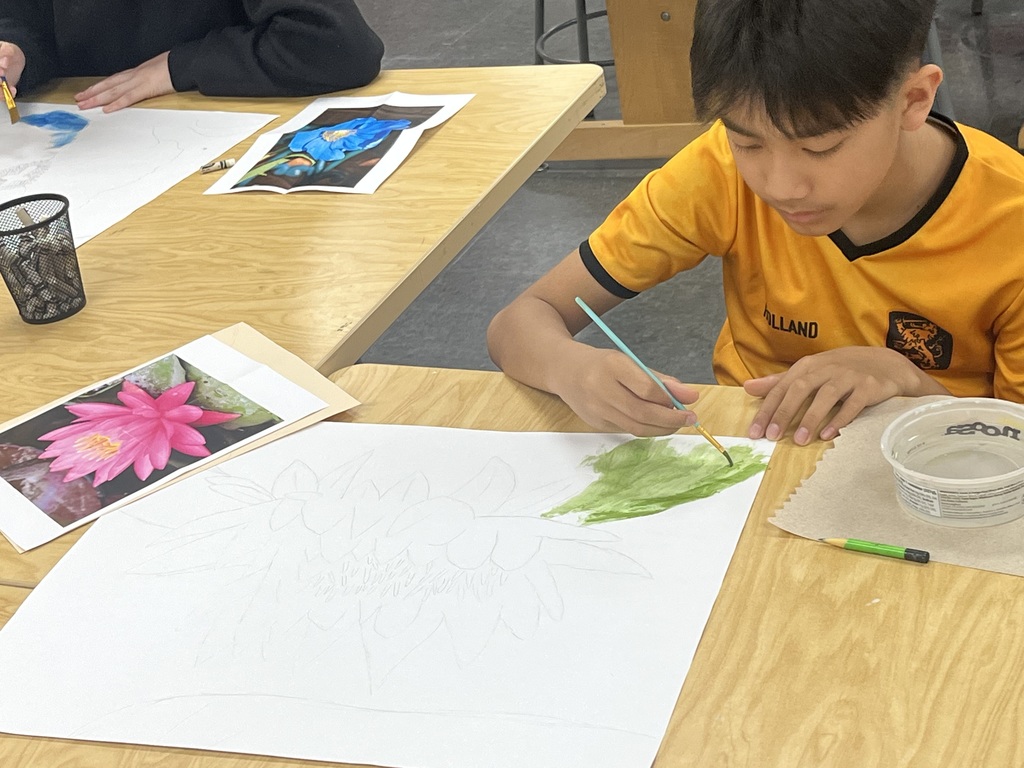 6th grade watercolor flowers