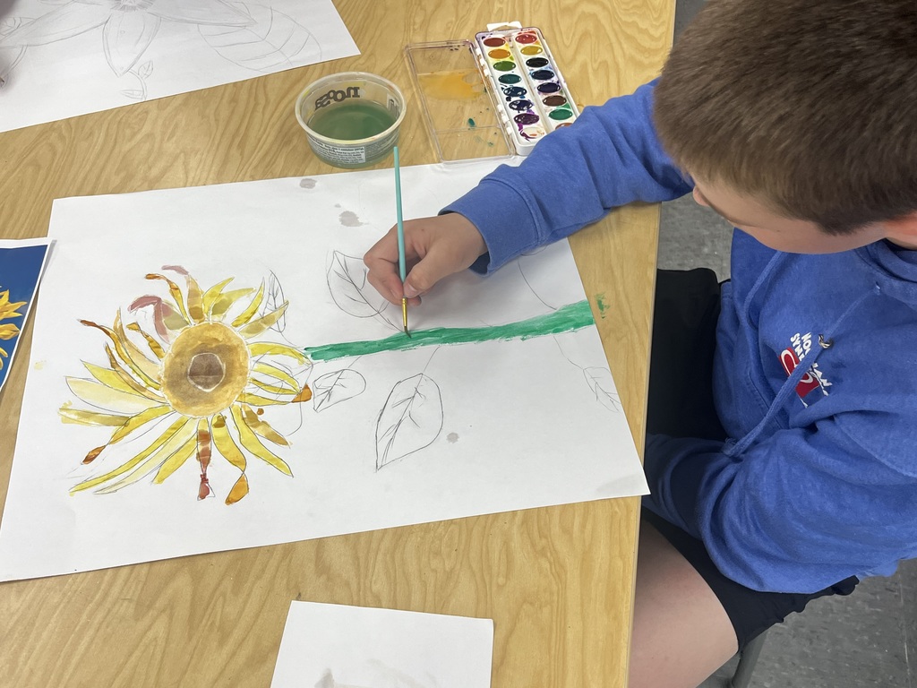 6th grade watercolor flowers
