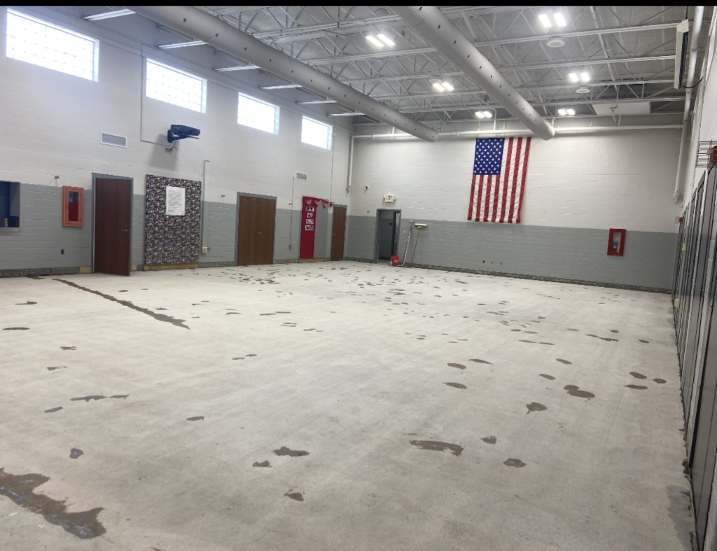 A before shot of the cafeteria 