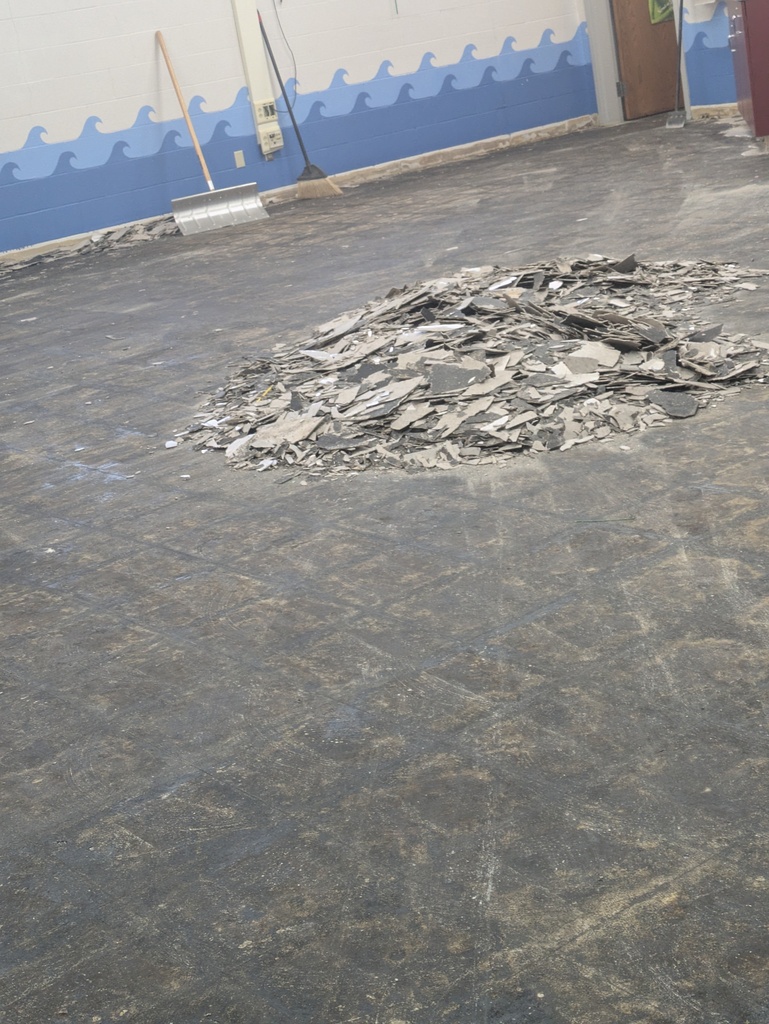 What the floors look like after the old tile is removed