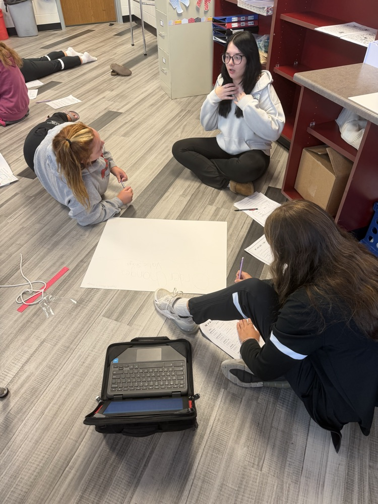 Students working hard on planning their projects!