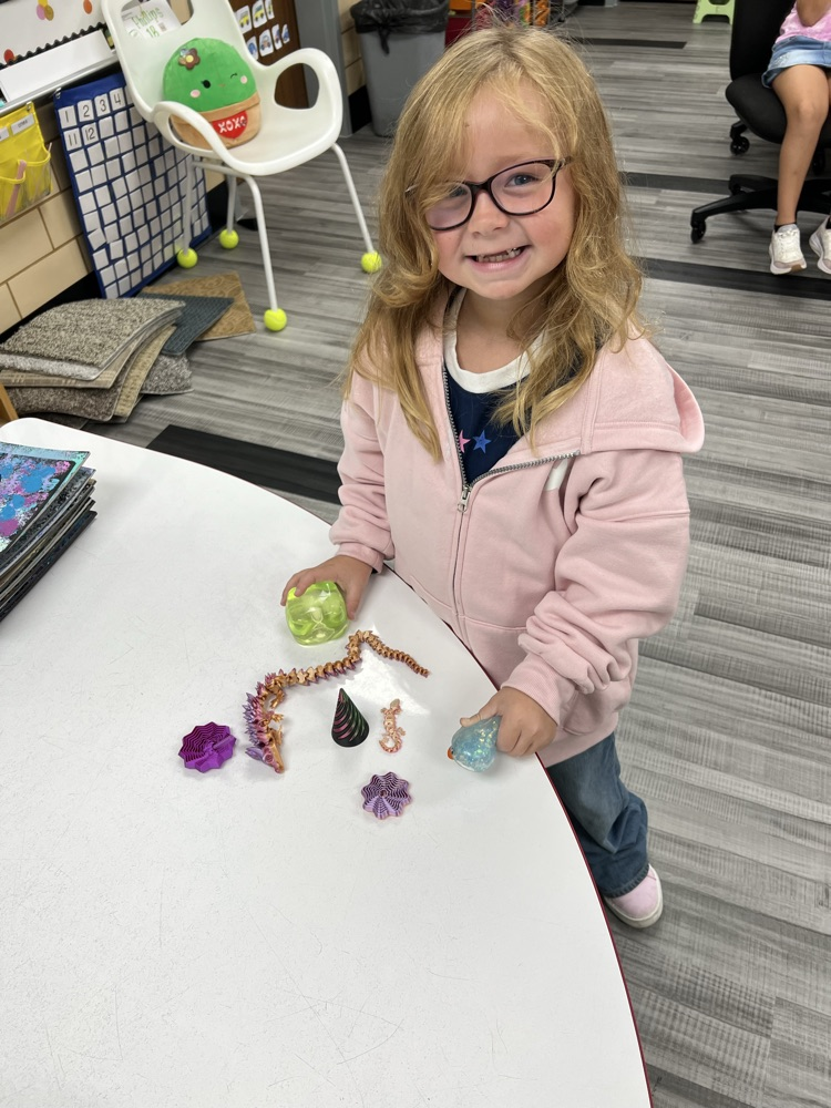 Elsie showing off favorite things!