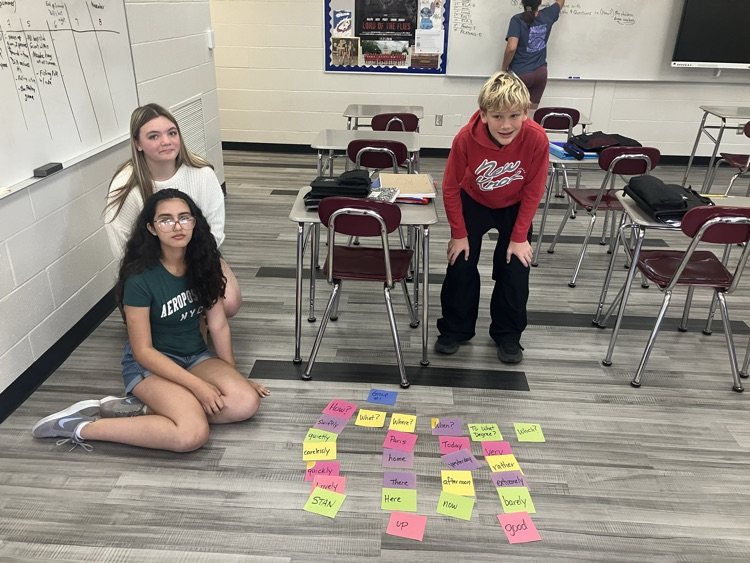 grammar station with Mr. Sailer’s 8th grade 