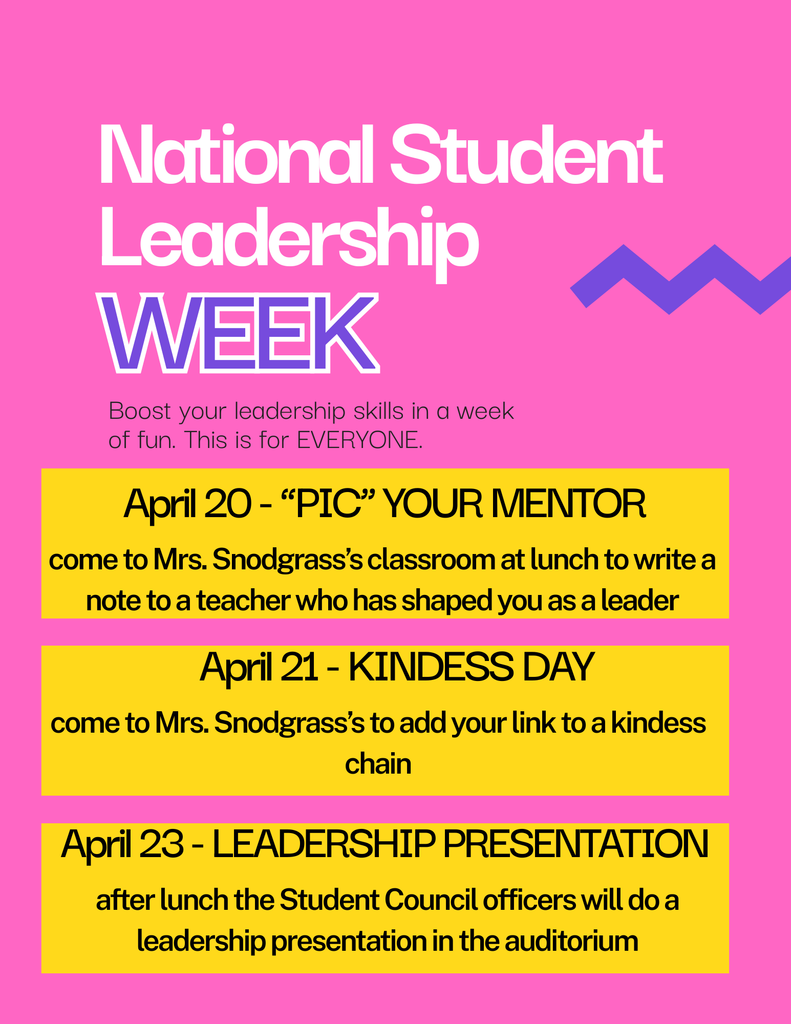 National Student Leadership Week Flyer