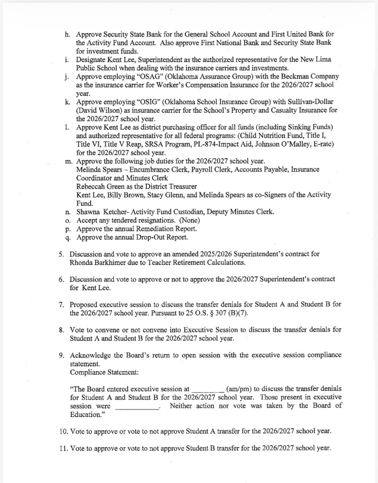 June Board Agenda