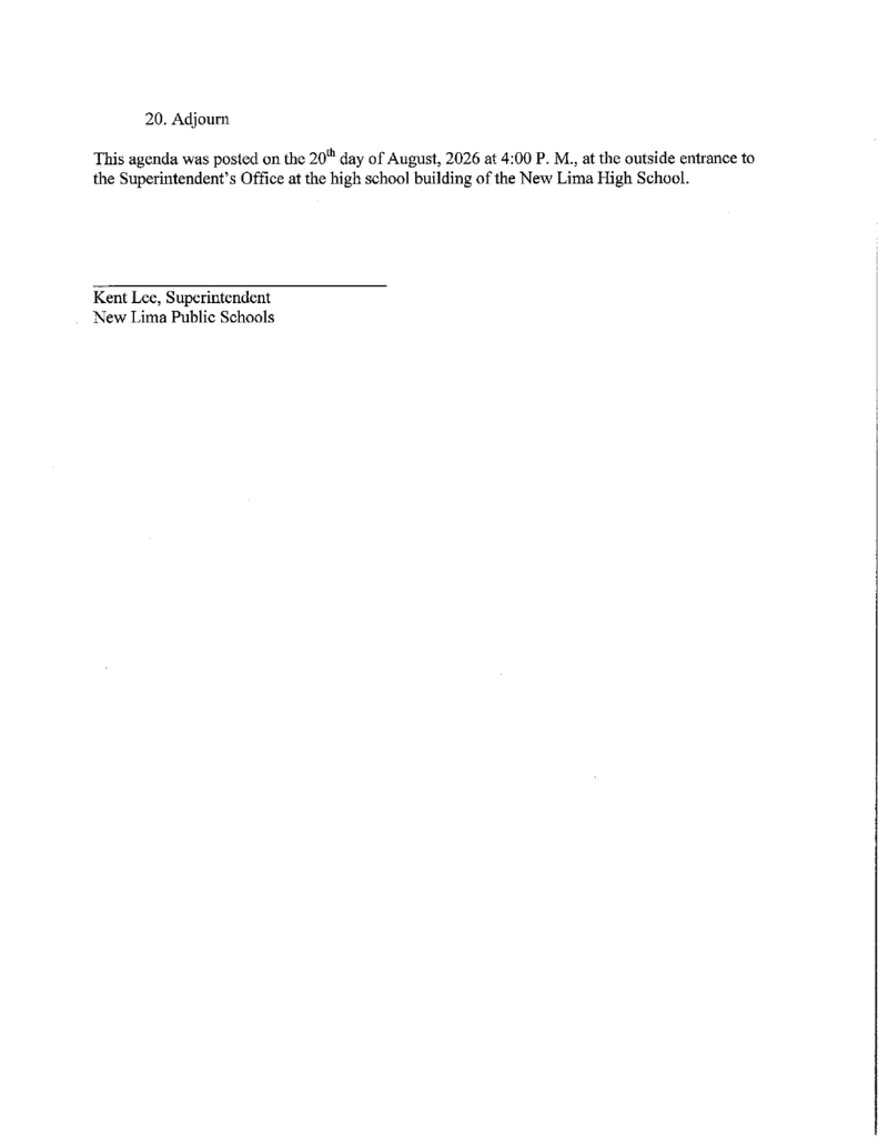 Board Agenda