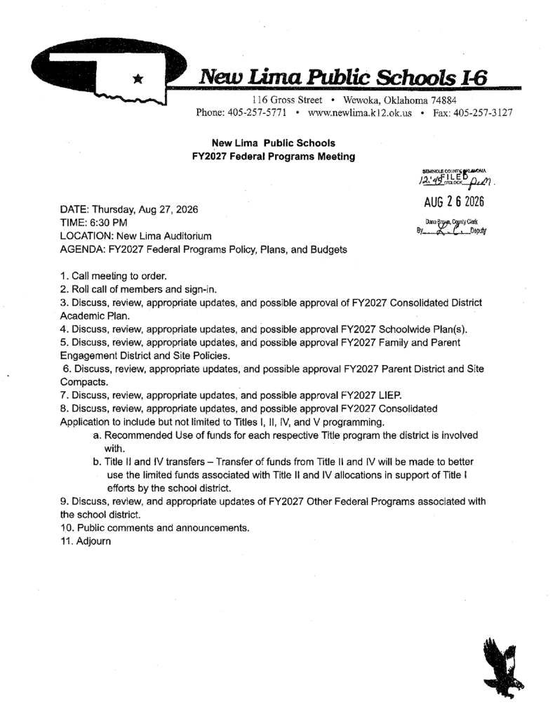Federal Programs Meeting