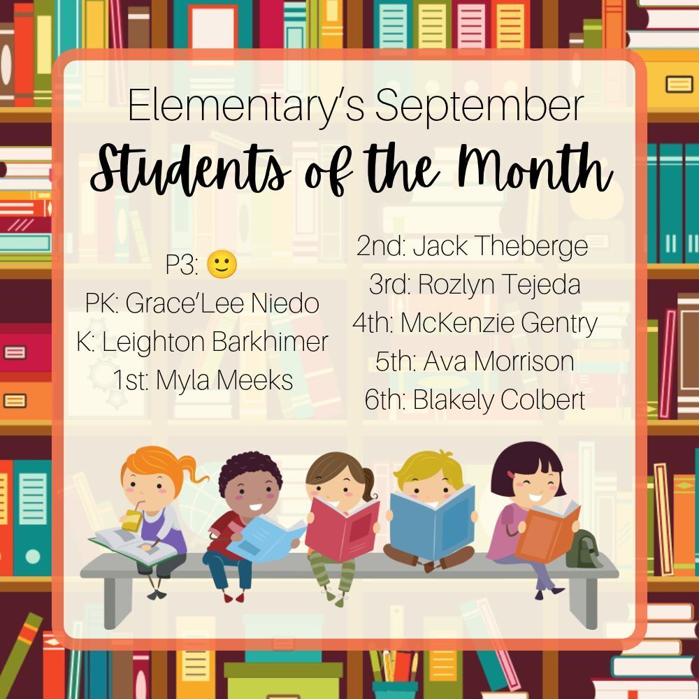 September Student of the Month Flyer