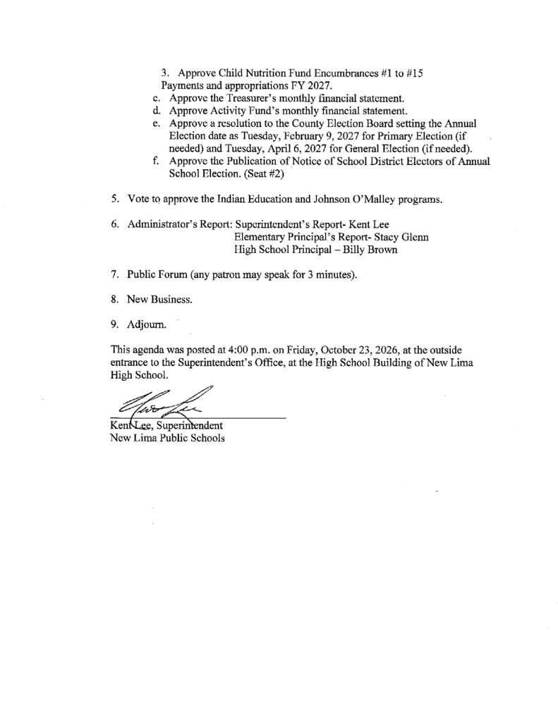 Board Agenda