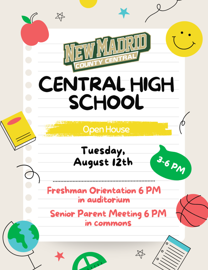 CHS Open House Tuesday, August 12th at 3-6 PM