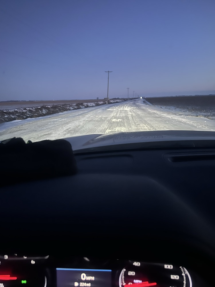 ice covered roads