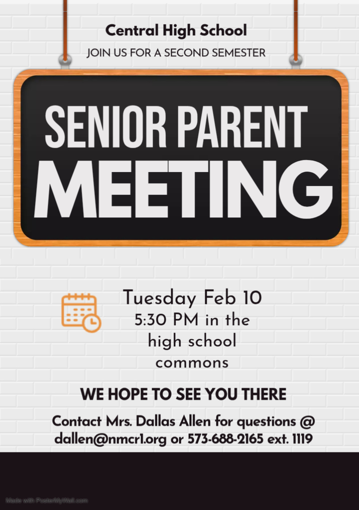 Senior Parent Meeting Tuesday Feb 10th