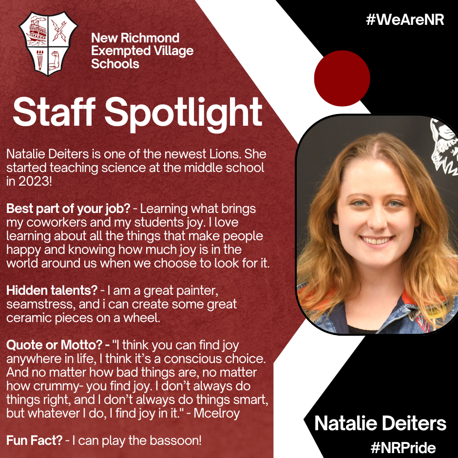 Staff Spotlight - Natalie Deiters