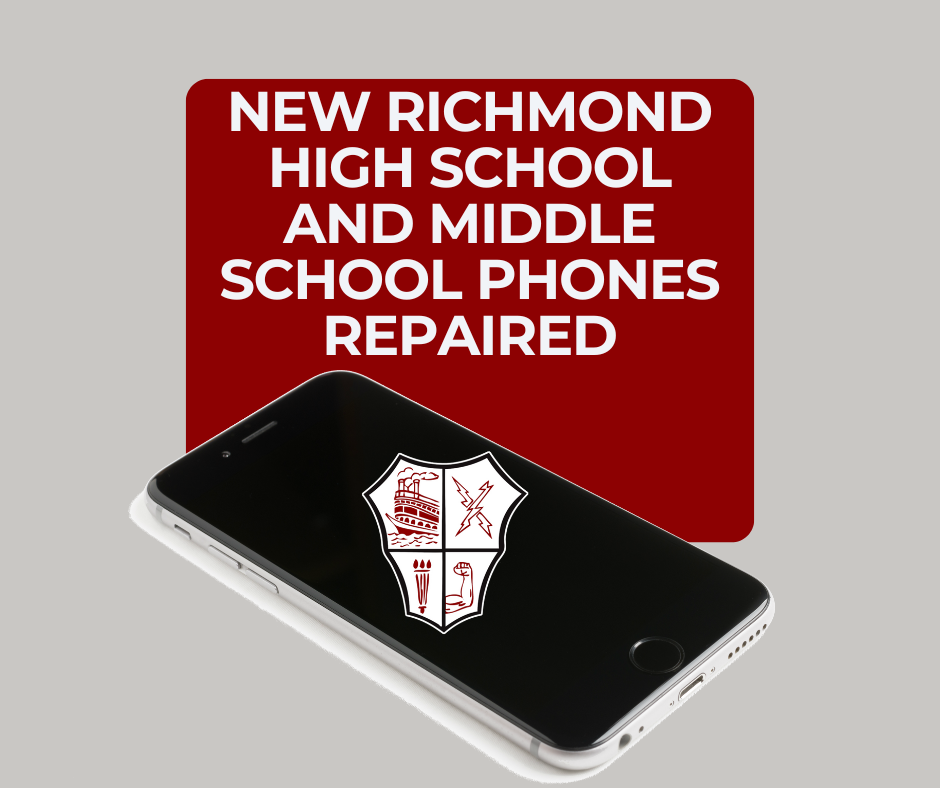 Blue and White Modern Phone Repair Facebook Post