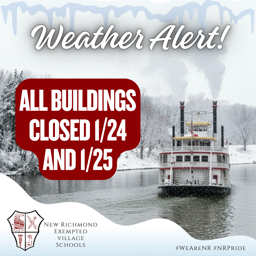 A graphic alerting people of the closure of campus buildings.