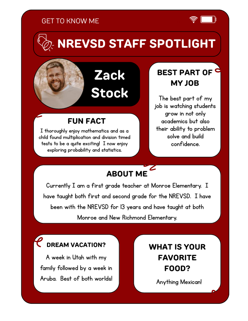 Zach Stock Staff Spotlight