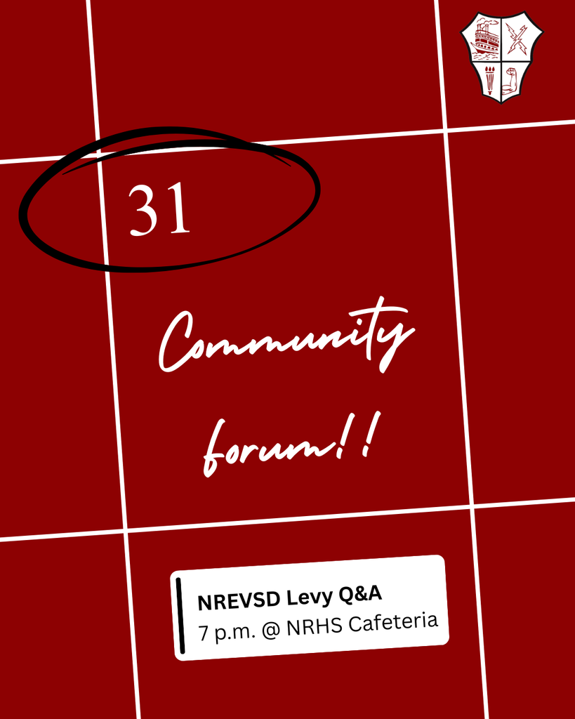 Community Forum March 31, 7 p.m. @NRHS Cafeteria