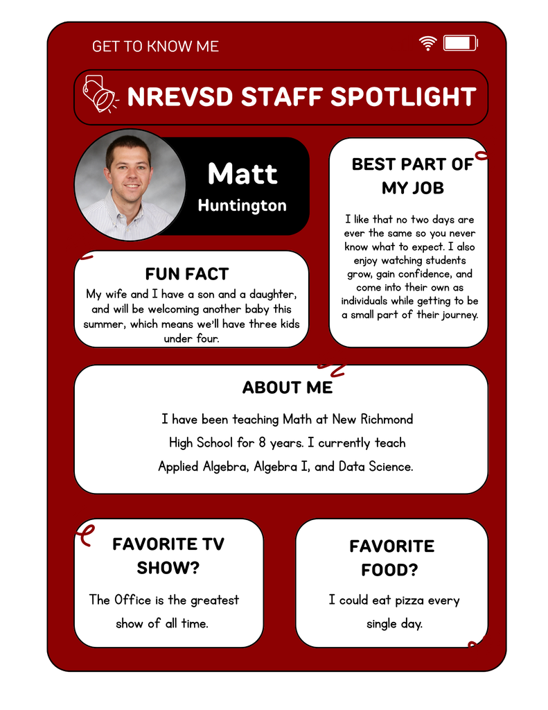 Staff Spotlight - Matt Huntington