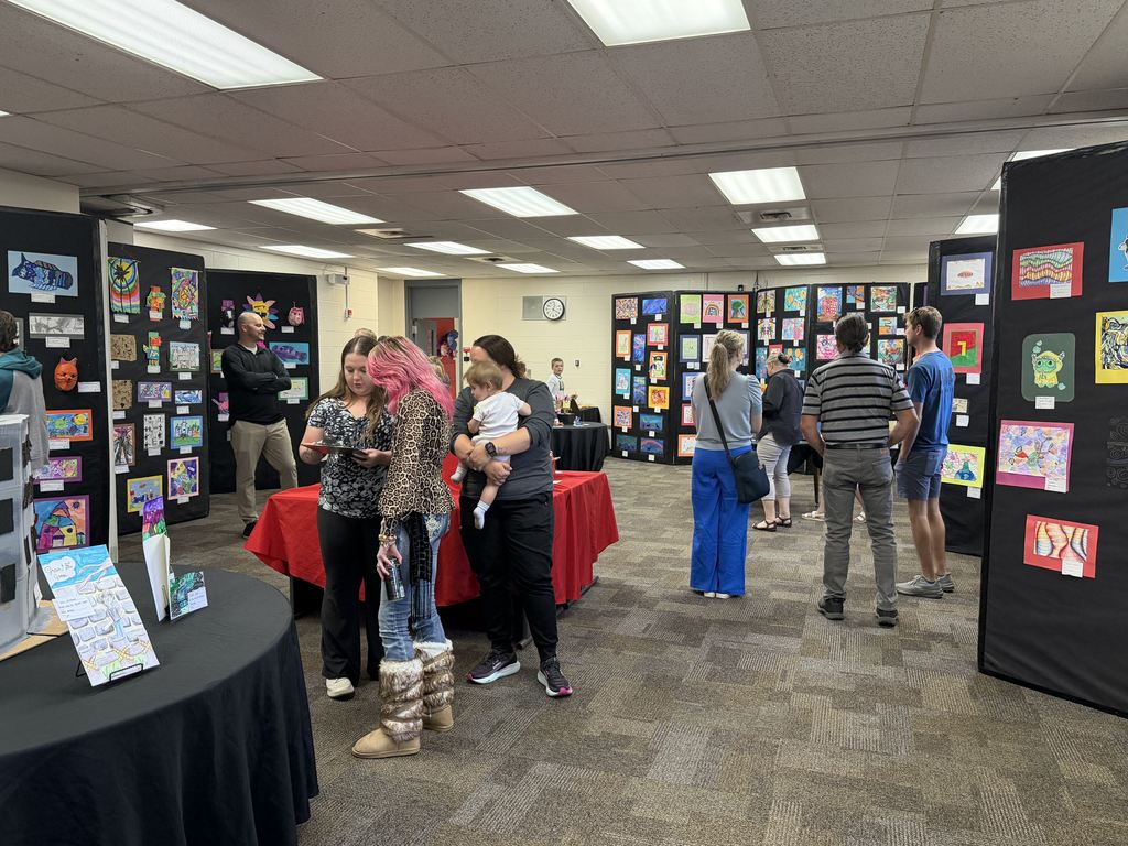 Sights from night one of the district art show at Central Office