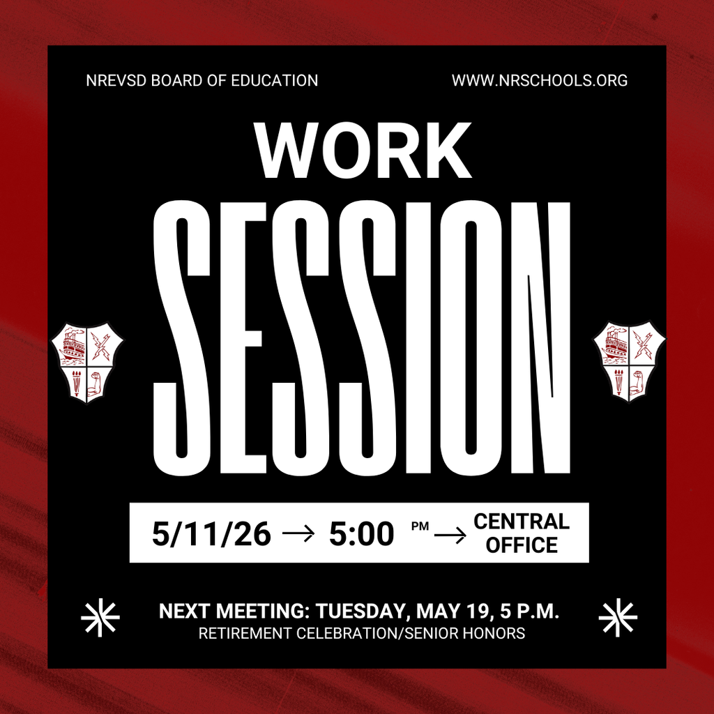 BOE Work Session 5/11/26 at 5 p.m. in central office