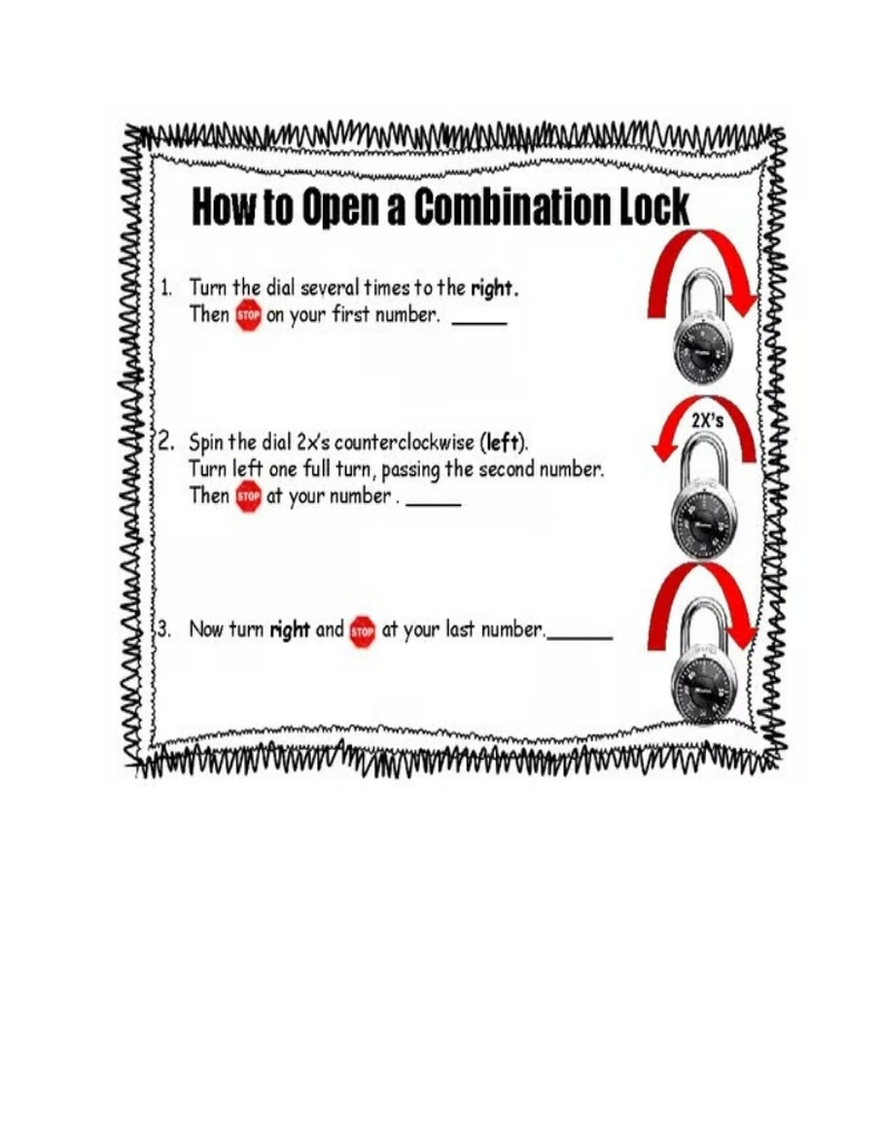 How to open a combination locker 