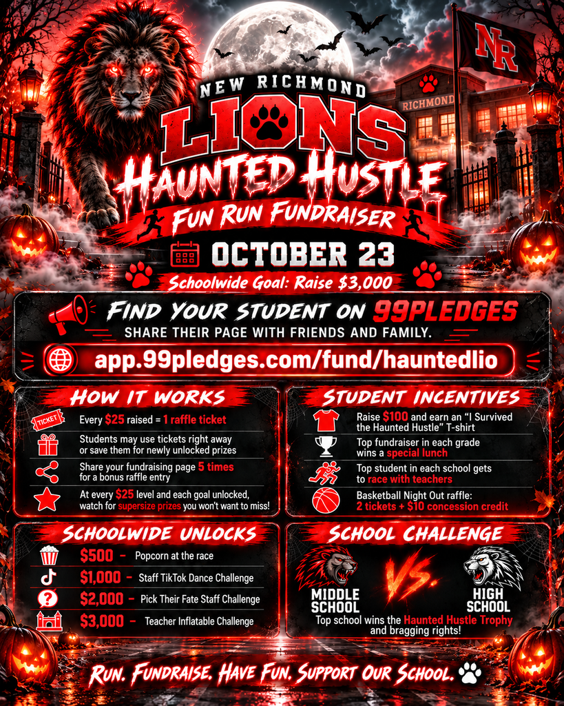 Lions Haunted Hustle AI Poster